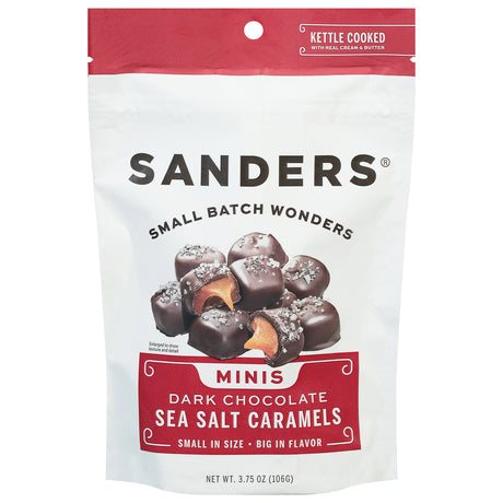 Sanders Dark Chocolate Sea Salt Caramel Bites - 12 x 3.75 Oz Pouches