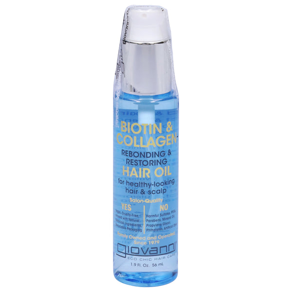 Giovanni Bio Colg Restore Hair Oil - Frizz Control & Shine - 1.9 fl oz