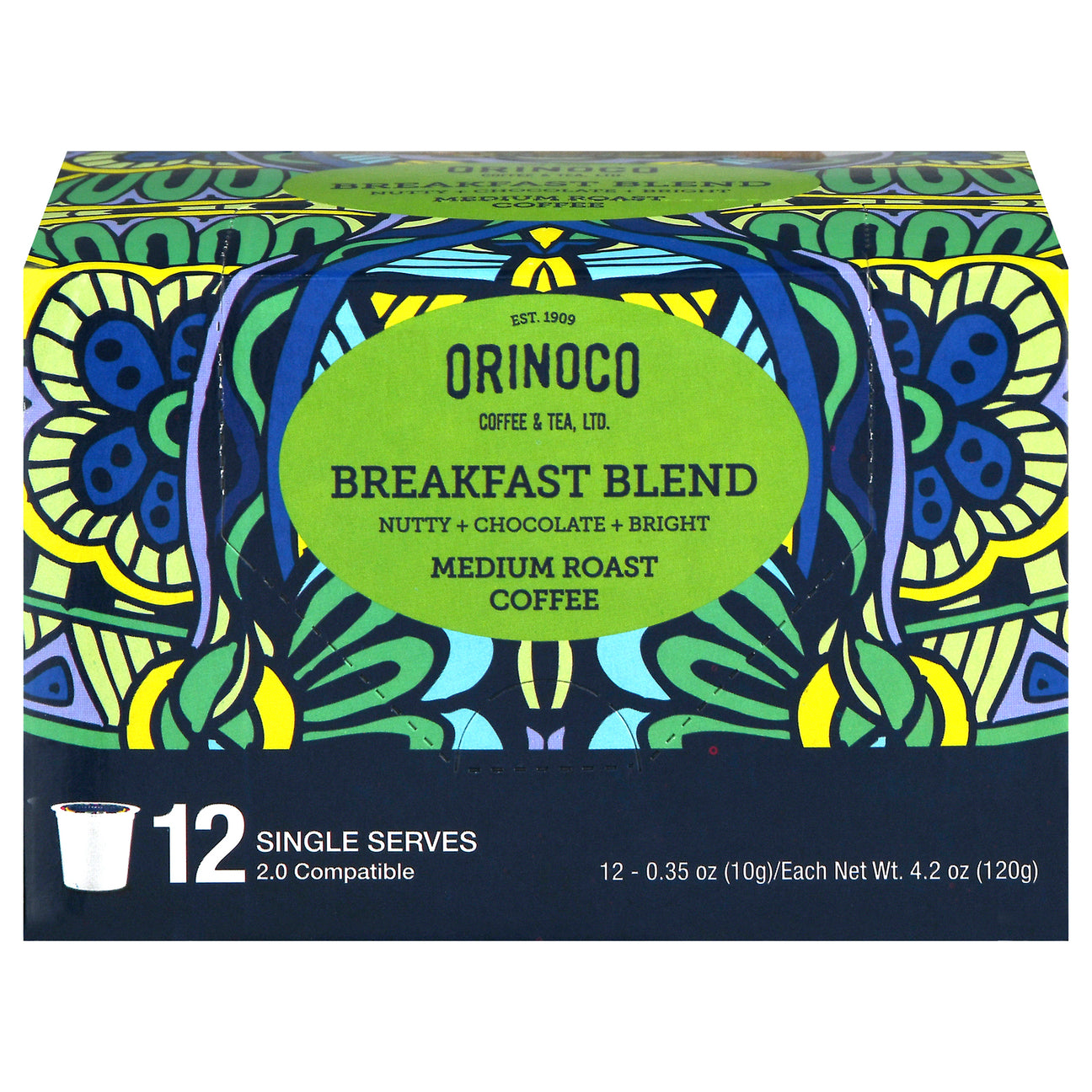Orinoco Coffee Breakfast Blend Pods: 6 Boxes of 12 | Single Serve Coffee