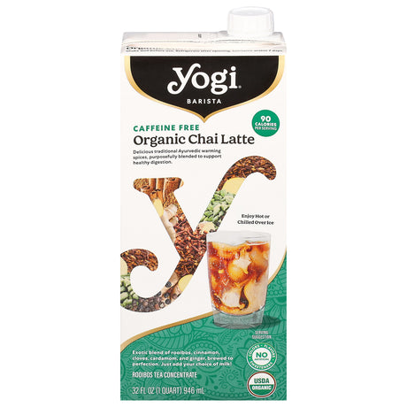 Yogi Tea Organic Chai Concentrate, Caffeine-Free, 32 fl oz (Pack of 6)