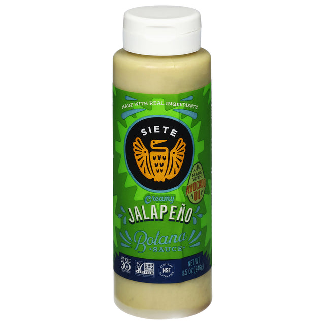 Siete Jalapeño Sauce 8-Pack: Spicy, Vegan & Gluten-Free - 8.5oz Bottles