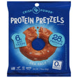 Crisp Power Protein Pretzels: Sea Salt Snack, 6-Pack. High Protein & Flavor