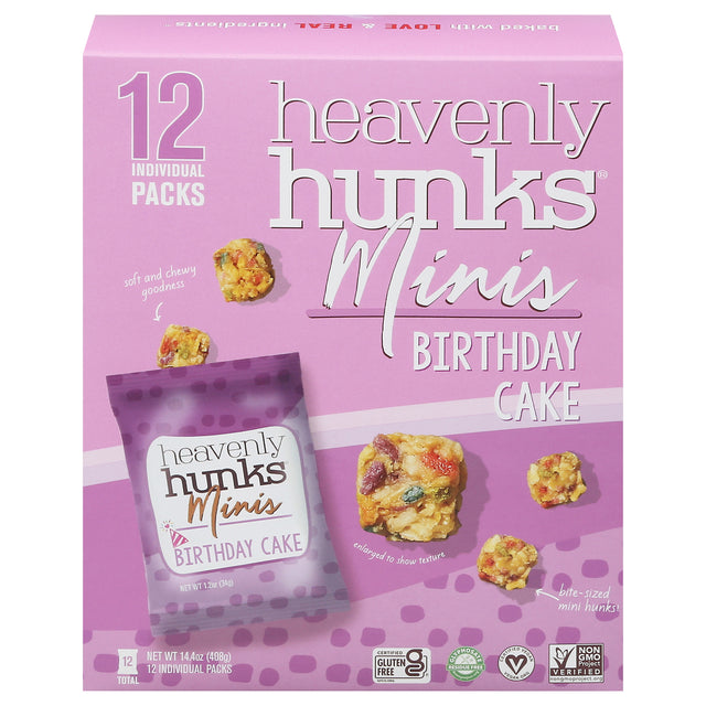 Heavenly Hunks Birthday Cake Cookie Minis 6-Pack | Soft Baked Cookies