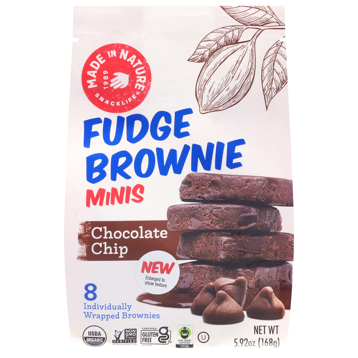 Made In Nature Organic Fudge Brownie Chewy Bars, 6- 5.92 oz