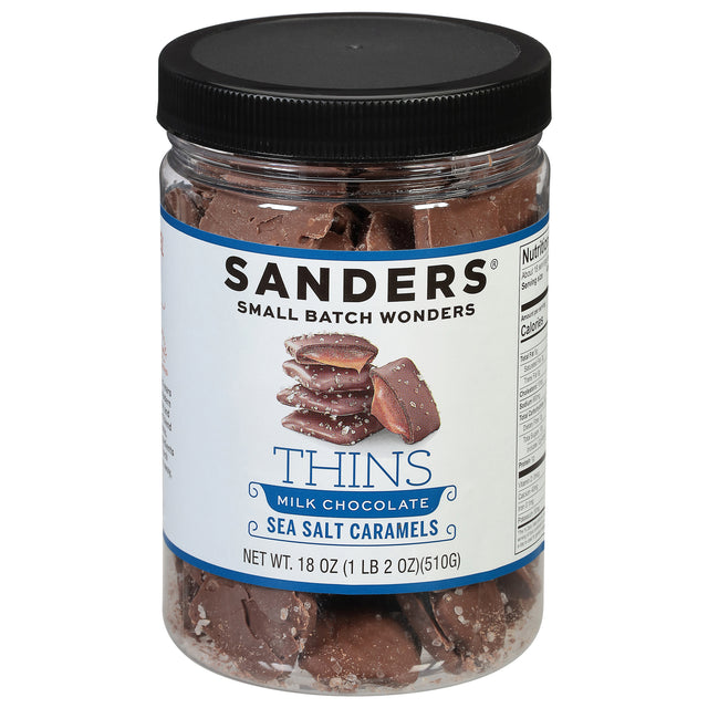 Sanders Milk Chocolate Sea Salt Thins 6 pk - Gourmet Chocolate Gifts