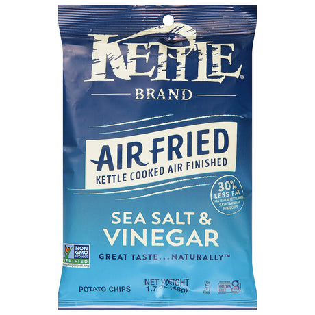 Kettle Brand Air Fried Potato Chips, Sea Salt & Vinegar, 1.7 oz Bags (Pack of 24)