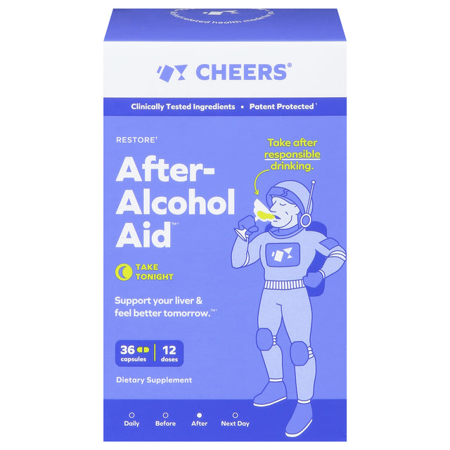 Cheers After Alcohol Aid Restore - 36Electrolyte & Liver Support