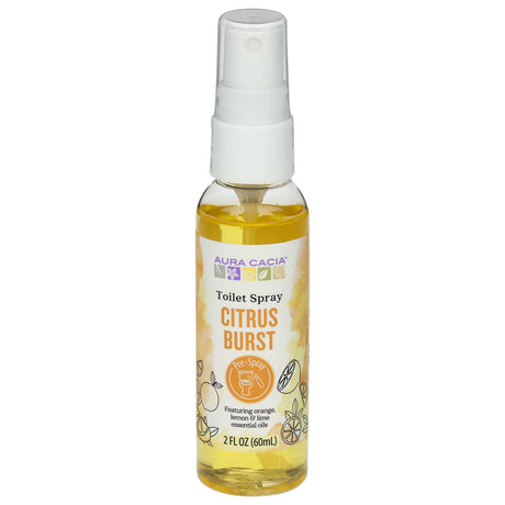Aura Cacia Citrus Burst Toilet Spray - Natural Odor Eliminator - 2 fl oz