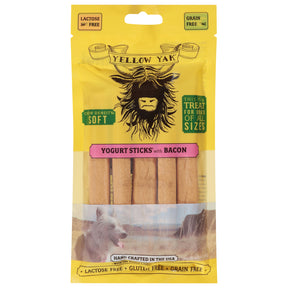 Yellow Yak Bacon Yogurt Dog Treats: 5 Chews, 4.8 Oz. Long Lasting