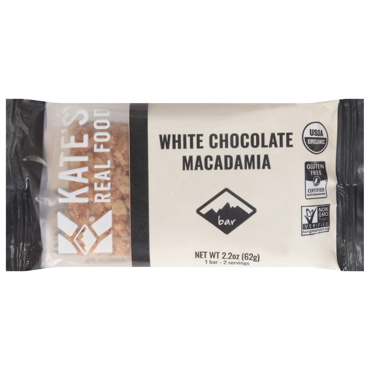 Kate's Real Food White Chocolate Macadamia Bar 12pk | Energy Bar Delicious