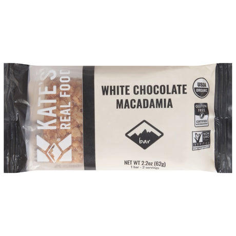 Kate's Real Food White Chocolate Macadamia Bar 12pk | Energy Bar Delicious