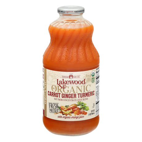 Lakewood Ginger Turmeric Juice, 6 pk - 32oz Bottles | Organic & Healthy