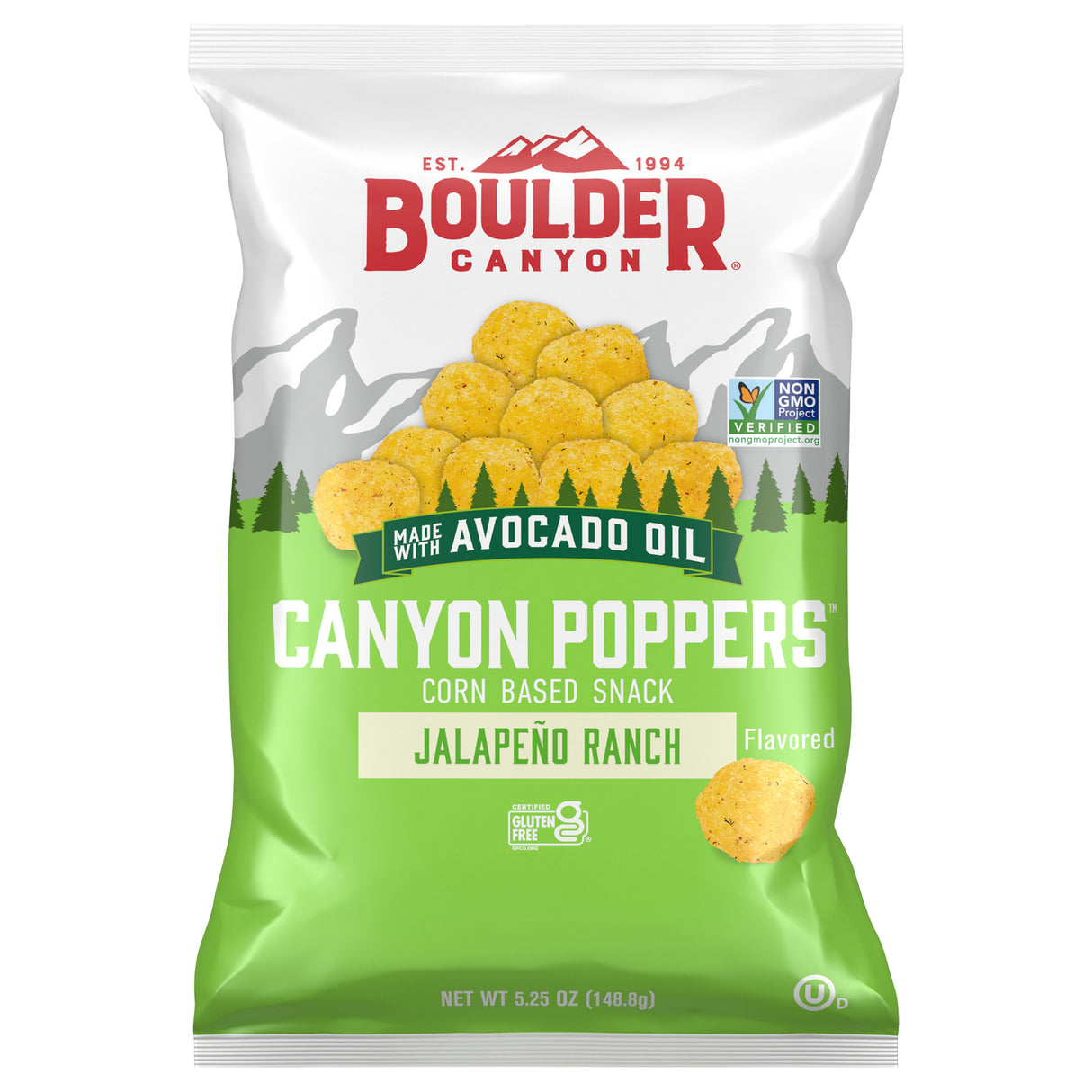 Boulder Canyon Canyon Jalapeno Ranch Potato Chips, 12 Bags of 5.25 Oz