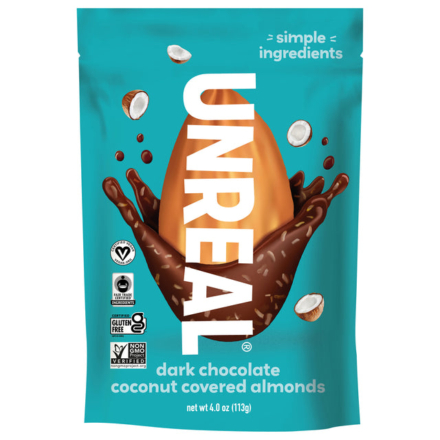 Unreal Dark Chocolate Coconut Bars: 6x4oz Delicious Treat | Free Shipping