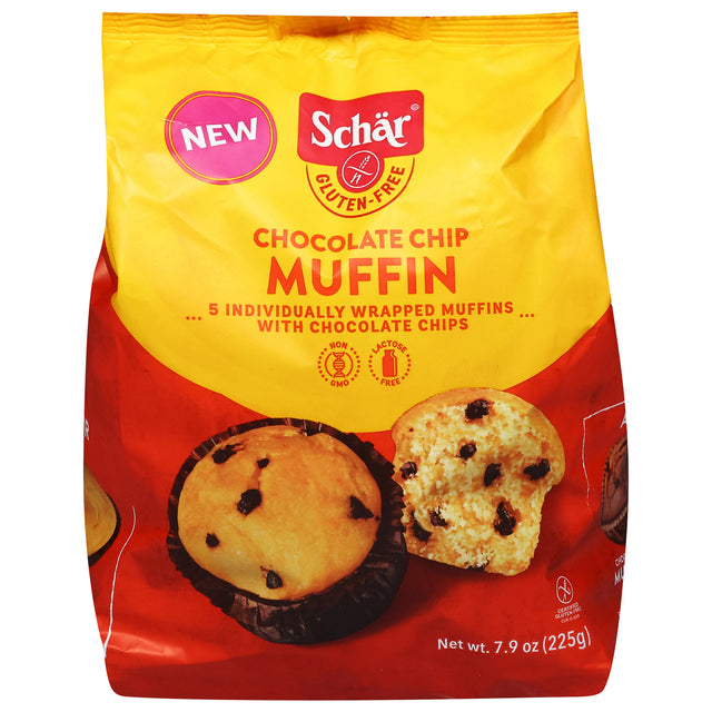 Schar Chocolate Chip Muffins - Gluten-Free, 4 Count - 7.9 Oz