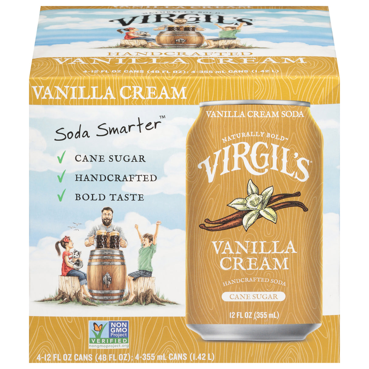 Virgil's Vanilla Cream Soda, 4/12 fl oz (6 Pack) - Gourmet Dairy-Free Treat