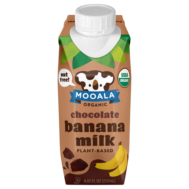 Mooala Chocolate Banana Milk 8oz (12-Pack) | Creamy, Dairy-Free & Delicious