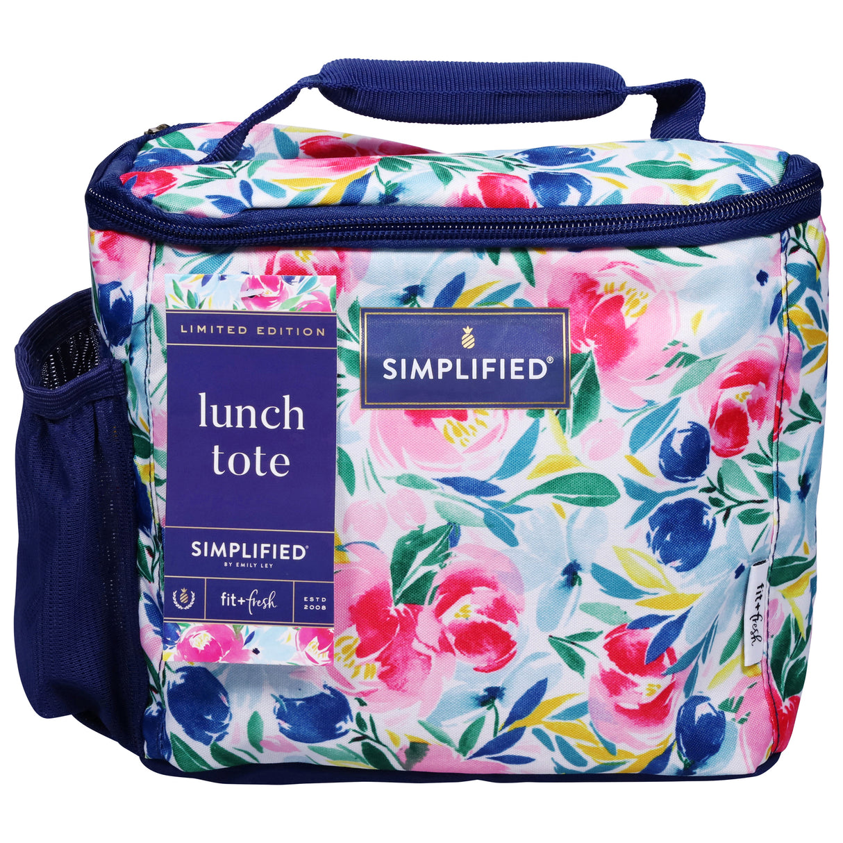 Fit & Fresh Happy Florals Lunch Bag - Count Reusable Insulated Floral Lunchbox