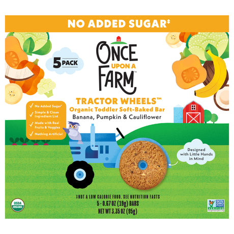 Once Upon A Farm Organic Banana Pumpkin Cauliflower Baby Food Bar - 8 x 3.35 oz