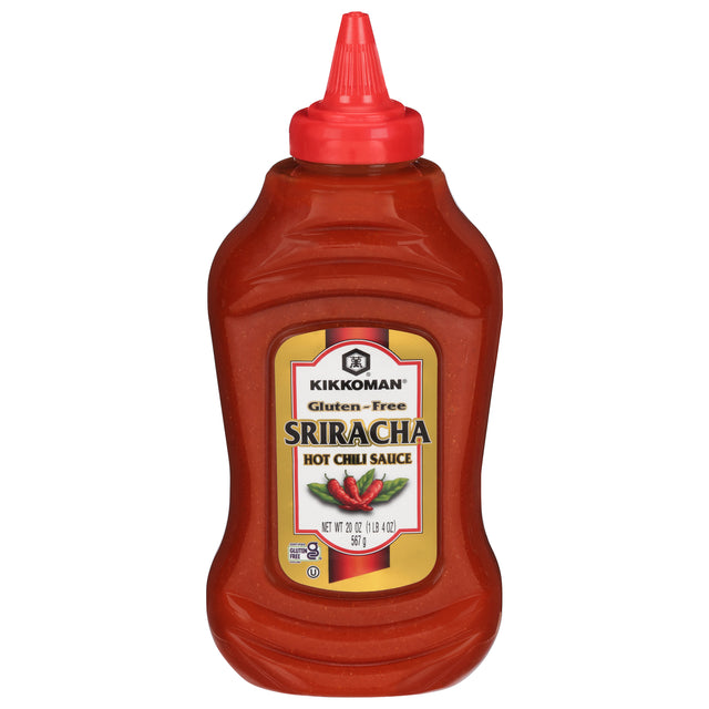 Kikkoman Sriracha Hot Chili Sauce, 20 oz , Pack of 12 - Spicy Asian Condiment