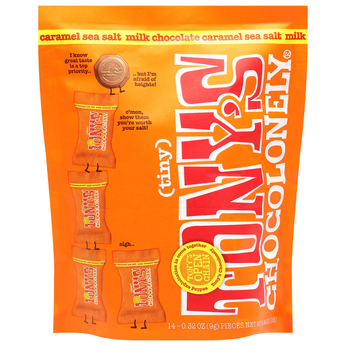 Tony's Chocolonely Caramel Sea Salt Chocolate Pouches | Bulk Candy