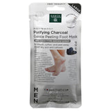Earth Therapeutics Charcoal Foot Mask - Exfoliating & Detoxifying - 1 Pair