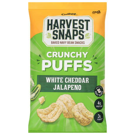 Harvest Snaps Crunchy Puffs White Cheddar Jalapeno, 6 x 4.2 oz Bags