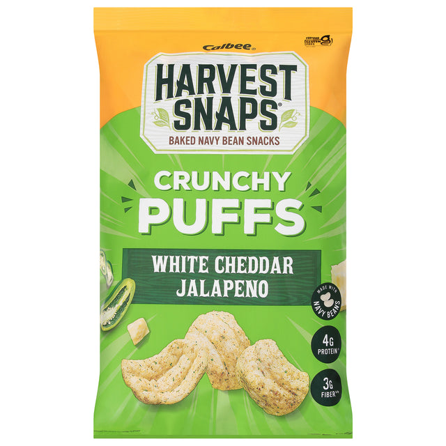 Harvest Snaps Crunchy Puffs White Cheddar Jalapeno, 6 x 4.2 oz Bags