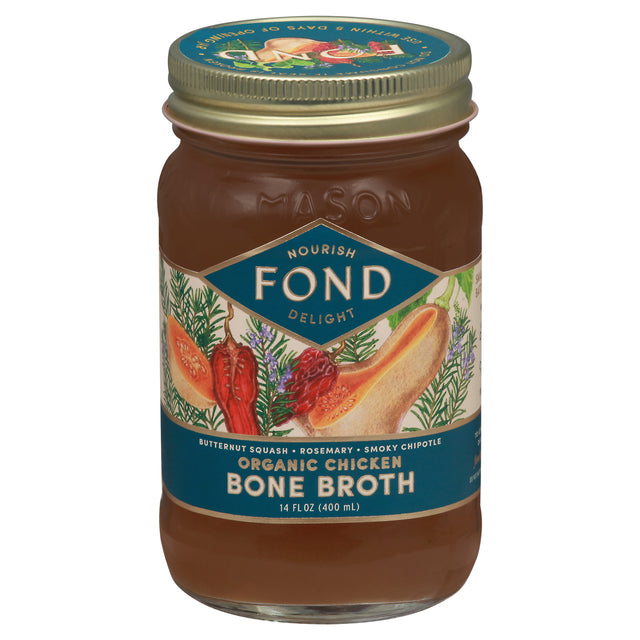 Fond Bone Broth: Organic Chicken Concentrate (4-Pack) | Hydrating & Healthy