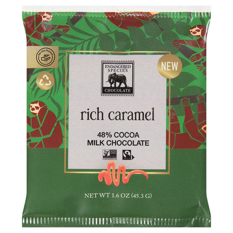 Endangered Species 48% Milk Chocolate Caramel - 1.6 oz Bar (Pack of 12)