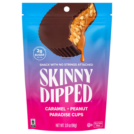 Skinnydipped Peanut Butter Cups: Caramel Paradise (10 Pack) | Low Calorie Treat