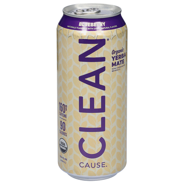 Clean Cause Blueberry Yerba Mate: 12  - Natural Energy Drink, Refreshing!