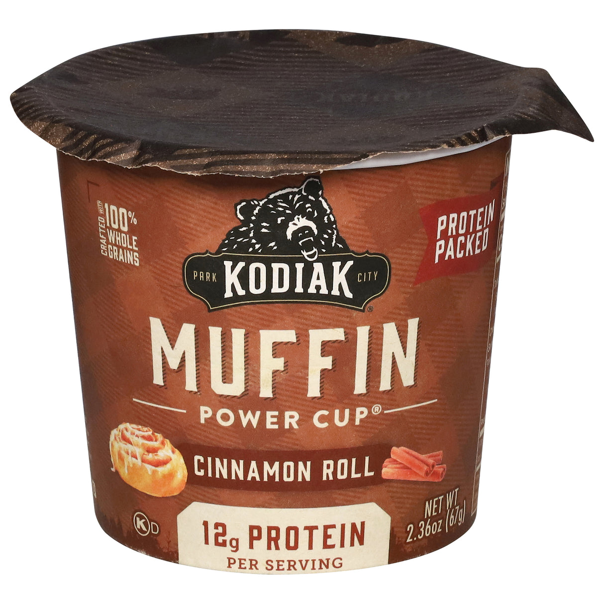 Kodiak Cakes Cinnamon Roll Muffin Cups - High Protein Breakfast 12 Pack