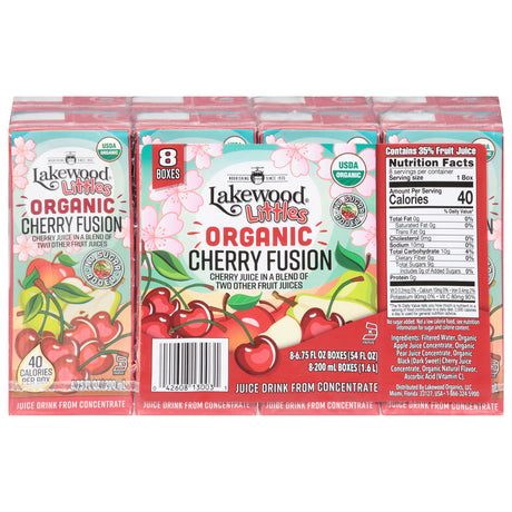 Lakewood Juice Organic Cherry Fusion, 4-Pack - 8/6.75 oz