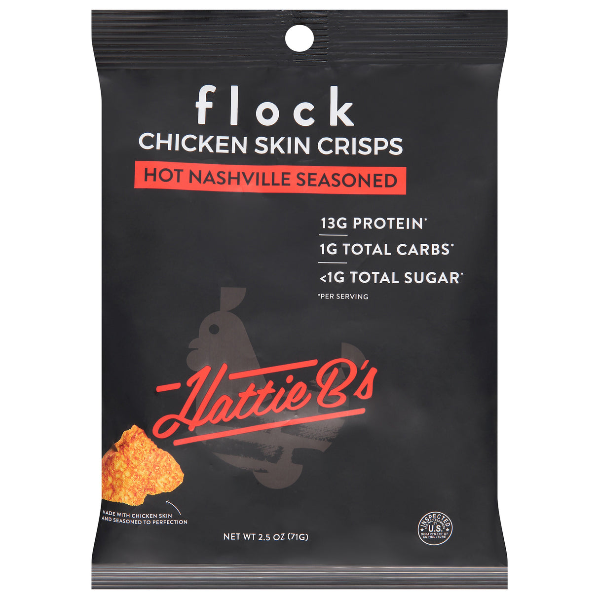 Flock Chicken Skin Chips Hattie Bs Variety Pack: Crispy Keto Snack (8-Pack)