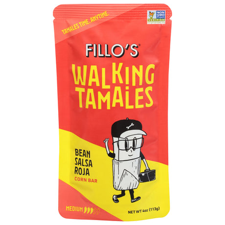 Fillo's Tamales Bean Salsa Roja, 7-4 Oz - Pack of 7