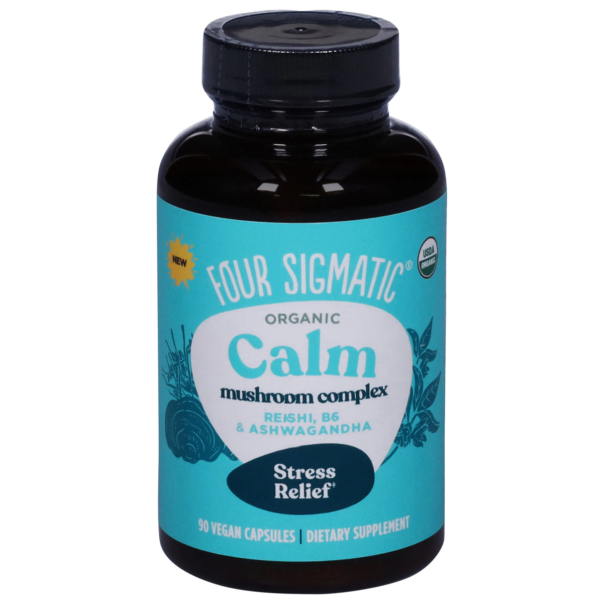 Four Sigmatic Calm Organic Mushroom Elixir - Stress Relief - 90 Count