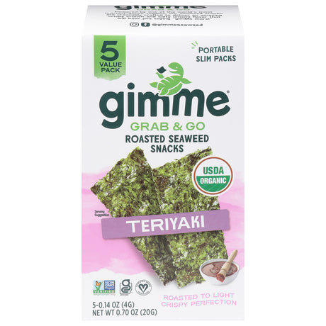 Gimme Seaweed Snacks Original 5pk: Roasted Organic Seaweed Snacks Bulk Buy