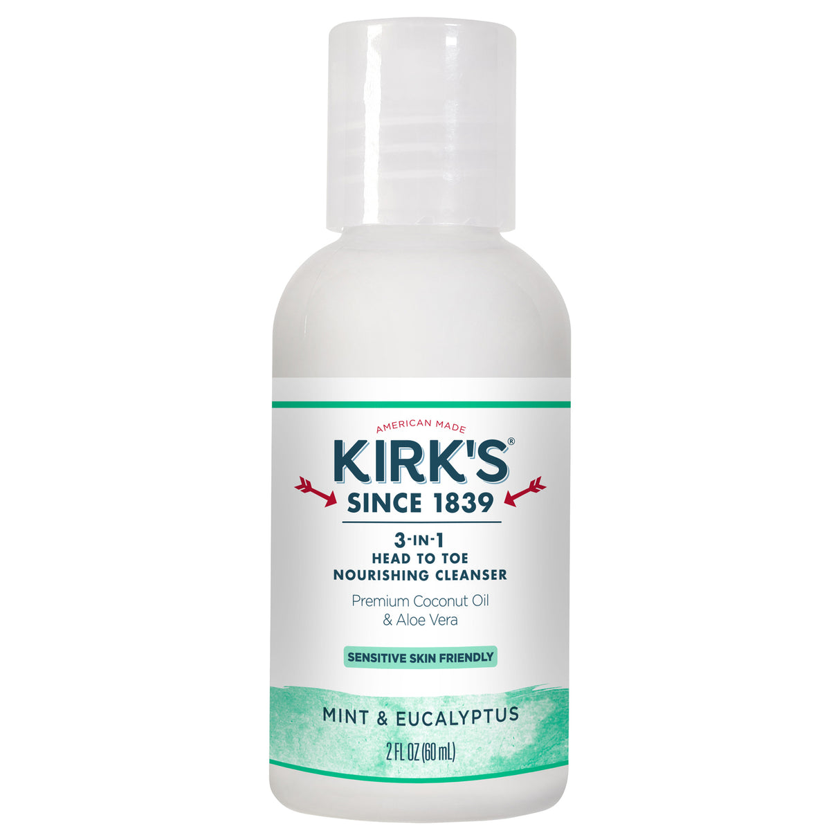 Kirk's Natural 3-in-1 Soap Mint Eucalyptus - Single Bar