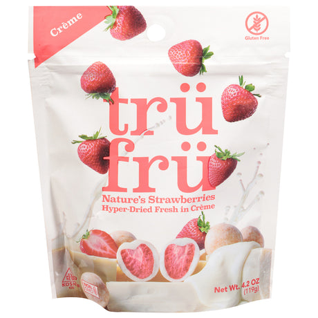 Tru Fru Strawberries in White Chocolate, Creamy Frozen Treat - 6 x 4.2 oz Pouches