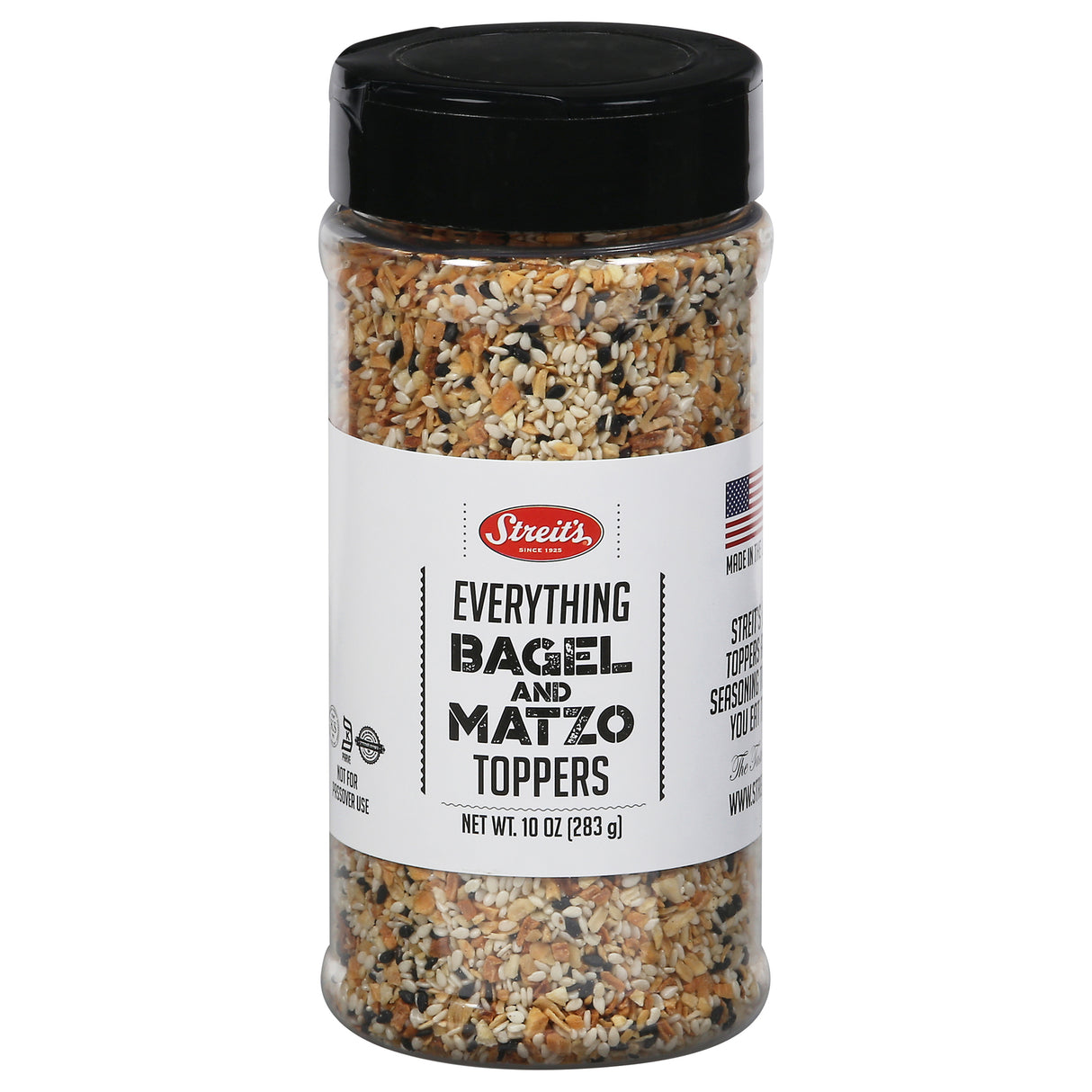 Streit's Matzo Topper Everything - 10 oz - (Pack of 12) - Crunchy Everything Bagel Seasoning