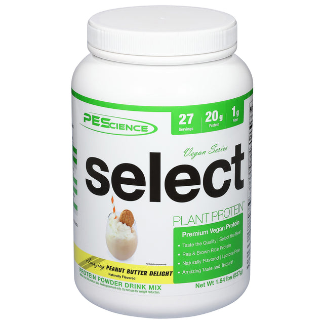 Pescience Vegan Peanut Butter Protein Powder: Best Plant Based Protein - 1.84 Lb