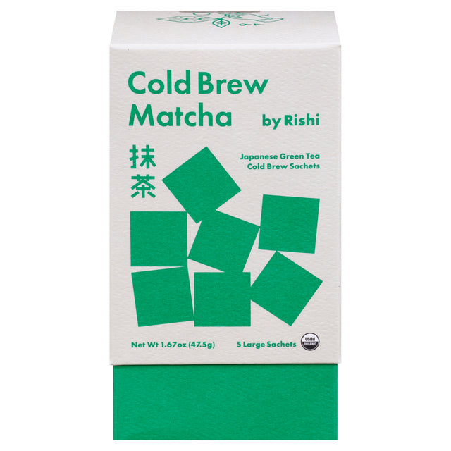 Rishi Organic Cold Brew Matcha: Unsweetened Green Tea Powder - 6 Count Case
