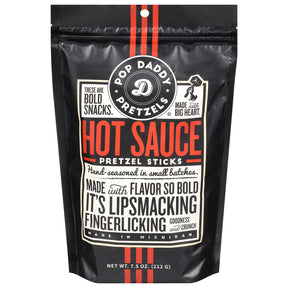 Pop Daddy Hot Sauce Pretzel Sticks (12-Pack) | Spicy Snack Sticks - 