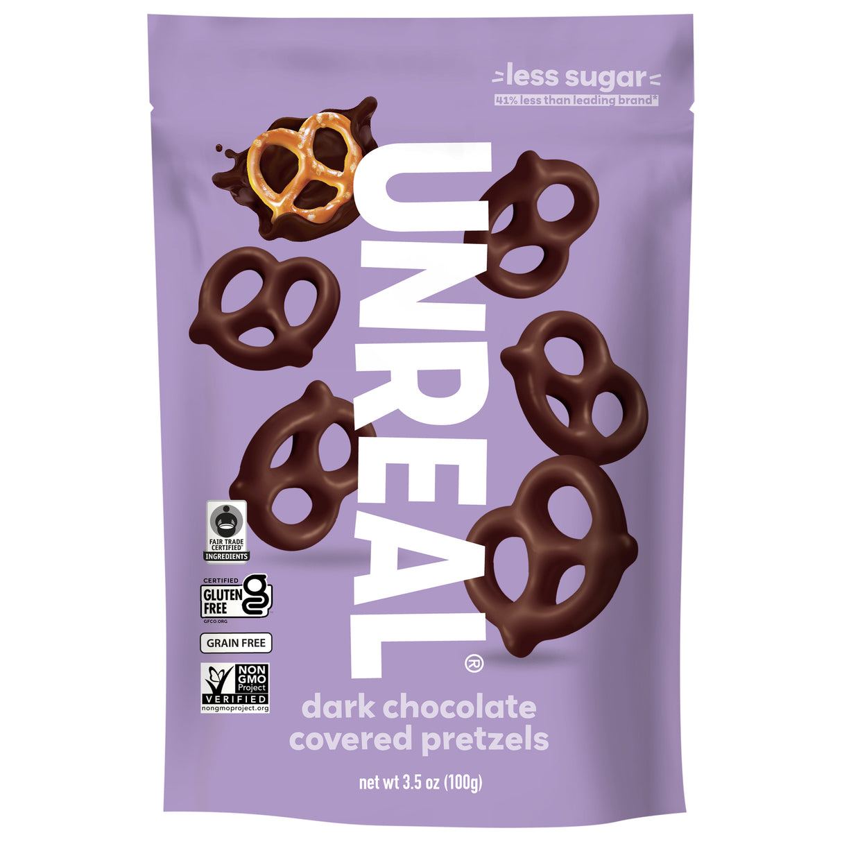 Unreal Dark Chocolate Covered Pretzels 6 Pack: Indulgent, Guilt-Free Snacking