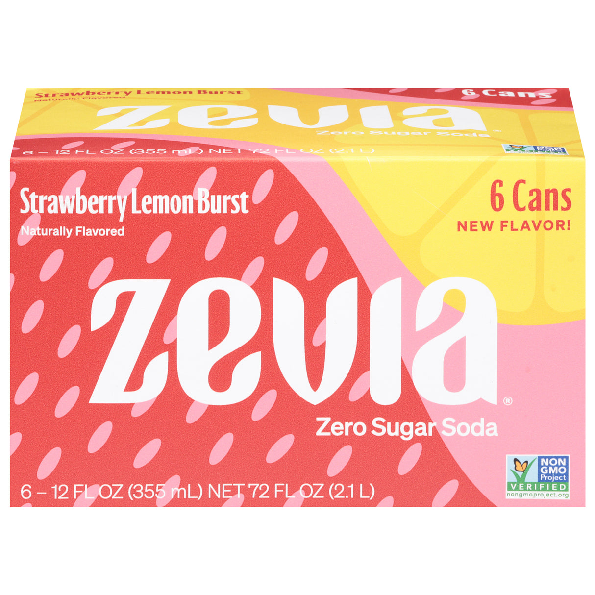 Zevia Strawberry Lemonade Soda: 4 Packs (24 ). Sugar-Free Drinks