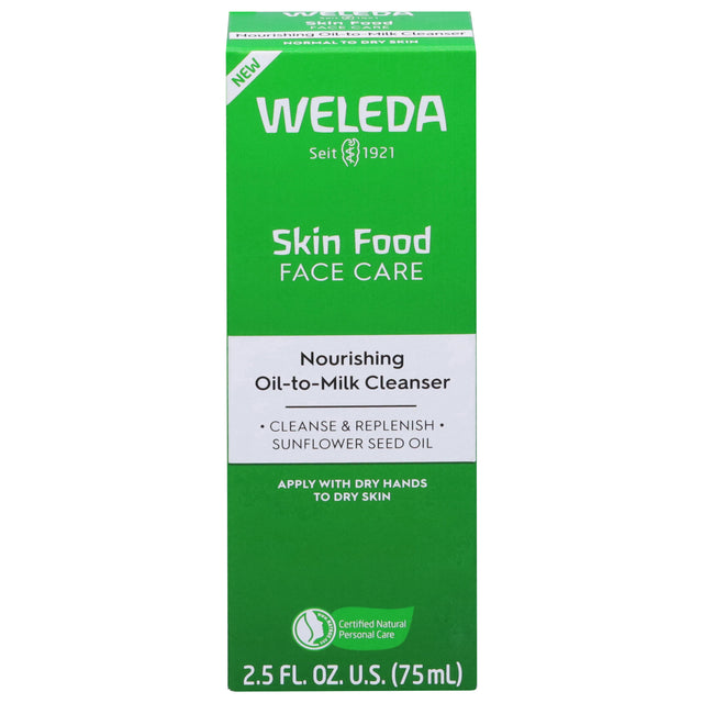Weleda Skin Food Cleansing Oil - Gentle Face Cleanser & Makeup Remover - 2.5 fl oz