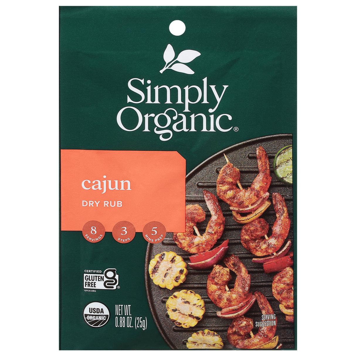 Simply Organic Cajun Rub (12 Pack) - Authentic Creole Seasoning & Spice