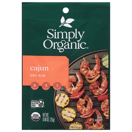 Simply Organic Cajun Rub (12 Pack) - Authentic Creole Seasoning & Spice