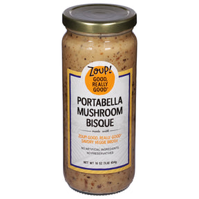 Zoup! Good, Really Good Portabella Mushroom Bisque Soup, 6-Pack of 16 oz.